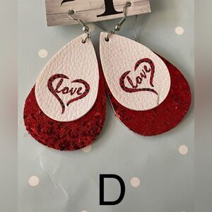 Red love earrings perfect for Valentine’s Day